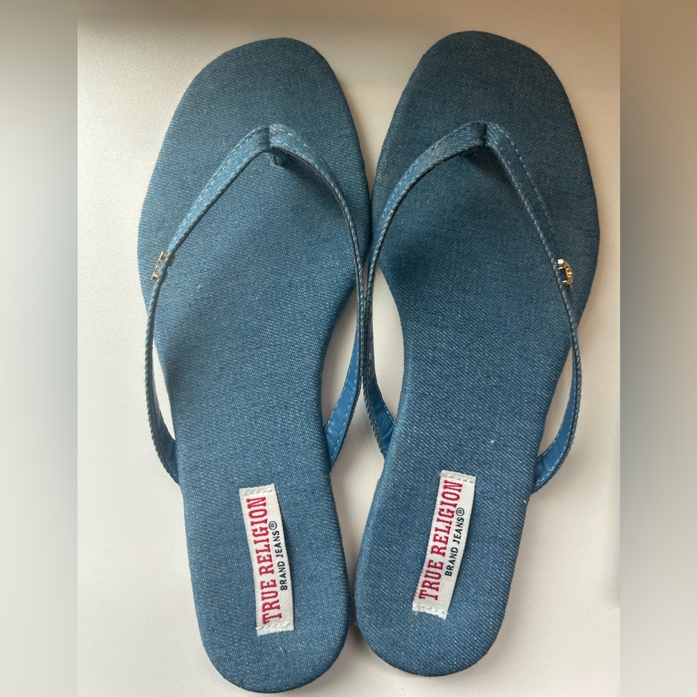 True Religion Denim Blue Sandals
